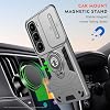 Compatible con Funda para Infinix Hot 60 Pro+ 4G, Funda Protectora para Infinix Hot 60 Pro Plus 4G X6886 con Tapa Deslizante para Cámara Integrada + Anillo para Dedo, Gris 8