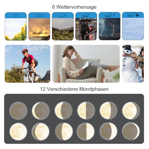 Wetterstation mit 3 Außensensoren von Ketotek für Innen und Außen