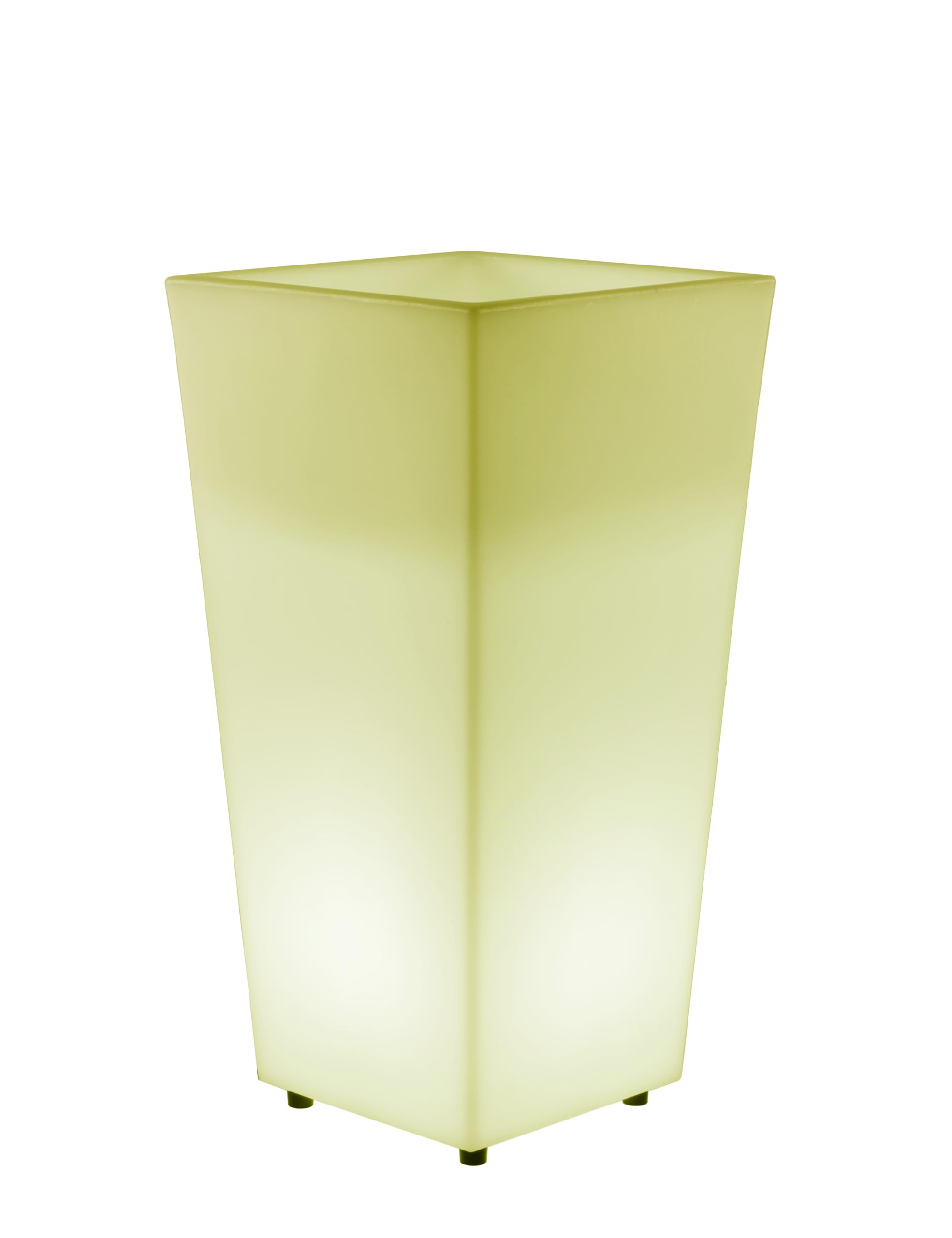 MELISA-Pot lumineux LED d'extérieur RGB solaire rechargeable H58cm Blanc New Garden