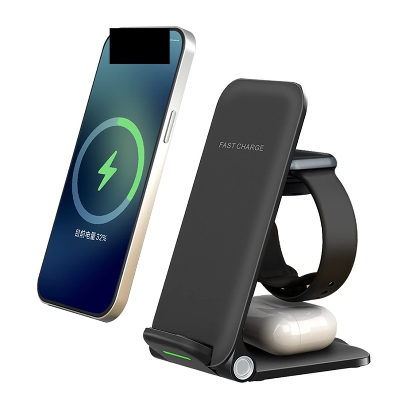 Chargeur sans Fil, Charge sans Fil Rapide for Montre écouteur chargeurs à Induction Portables 15W Chargeur sans Fil(Blanc)