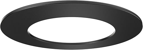 Sunco Lighting Paquete de 12 anillos Goof para luces empotrables de 6 pulgadas, anillo negro para moldura de goof, diámetro exterior de 8.6