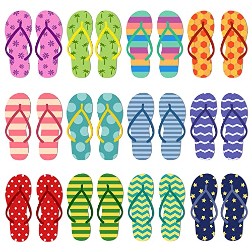 Imanes decorativos de chanclas verano pack 24 piezas