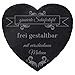 mtb more energy Schiefertafel Schieferplatte personalisierbar mit Gravur - frei gestaltbar f&uuml;r alle Anl&auml;sse - Herz (15 x 15 cm) - ausw&auml;hlbare Befestigungsoptionen