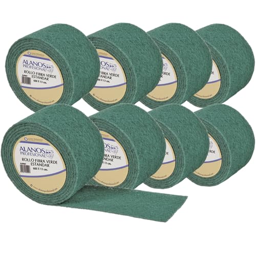 Estropajo de alta abrasividad verde en rollo extra largo para desincrustar grasa