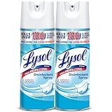 Lysol Disinfectant Spray, Sanitizing and Antibacterial Spray, For Disinfecting and Deodorizing, Crisp Linen, 12.5 Fl Oz (Pack of 2)