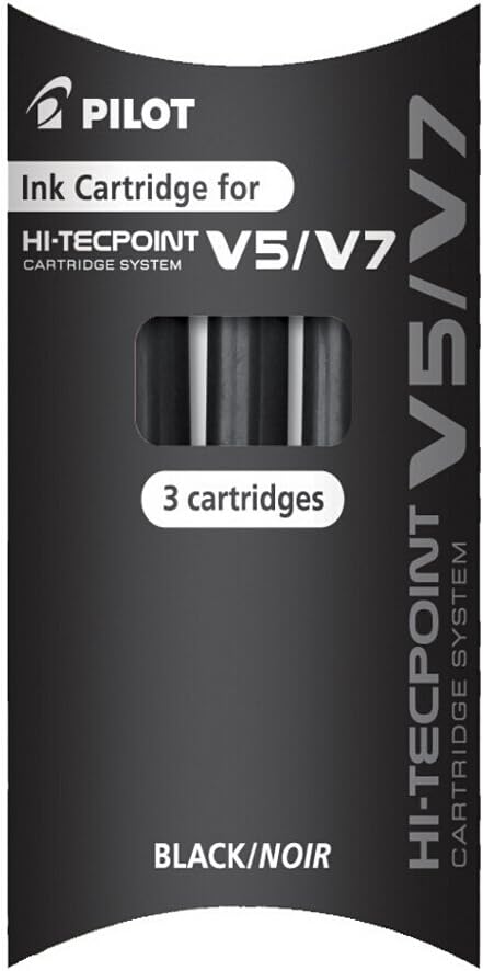 Refill for V5/V7 Cartridge System - Black, 1 x Pack of 3