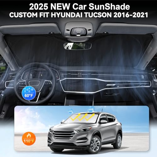 Image of Windshield Sunshade for Hyundai Tucson 2016 2017 2018 2019 2020 2021 Shades
