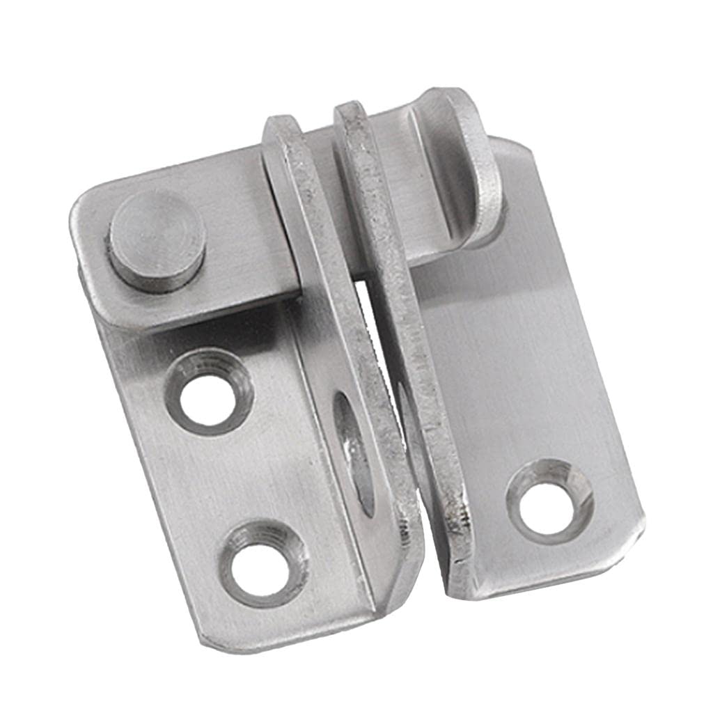 Enakshi® 2pcs Stainless Steel Staple Hasp Door Latch Cabinet Gate Door Latches Security Lock Rustproof Hardware Left Open-picture-17