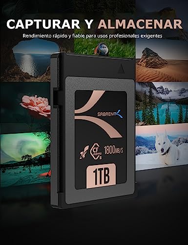 SABRENT Rocket CFX Pro 1TB CFexpress Tipo B Tarjeta de Memoria R1800MB/s W1700MB/s [CF-XXIT-1TB] - imagen 2