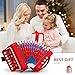 Kids Accordion, 10 Keys Control Mini Accordion Toy Gifts Easy to Play for kids Children Beginners Lightweight Musical Instrument Developmet Fit for 3 years and over (Red)