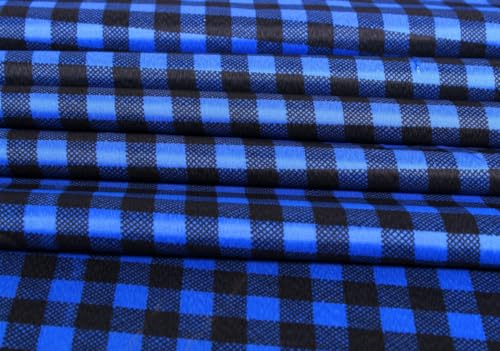 Image of The Furnishing Tree Elastic Oval Dining Table Cover WxL 42x72 in Inches Polyester Checkered Pattern Blue