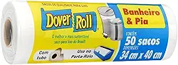 Dover-Roll Saco Para Lixo Banheiro & Pia Branco Com 50 Sacos 34 Cm X 40 Cm 510022950