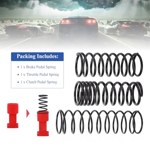 Image of Pedal Return Spring Kit for Logitech G25 G27 G29 G920 G923 Racing Pedals | Shifter Mod Spring Kit w /Brake Pedal Spring, Throttle Pedal Spring, Clutch Pedal Spring, Upgrade Wheel Mod Spring Accessory