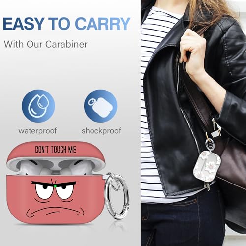 Image of for Airpods Pro 2nd Generation Case,Don't Touch Me Cool Cover with Lanyard Big Eyes Cute Cartoon for Airpods Pro 2nd Generation Case,Soft Shockproof Cover for Women Men-Watermelon Red