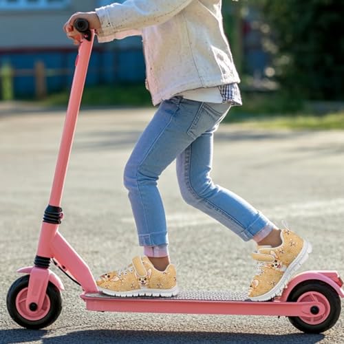 Kids Running Shoes Walking Sports Athletic Tennis Sneakers for Boys Girls Cute Dog Pattern White Sole4