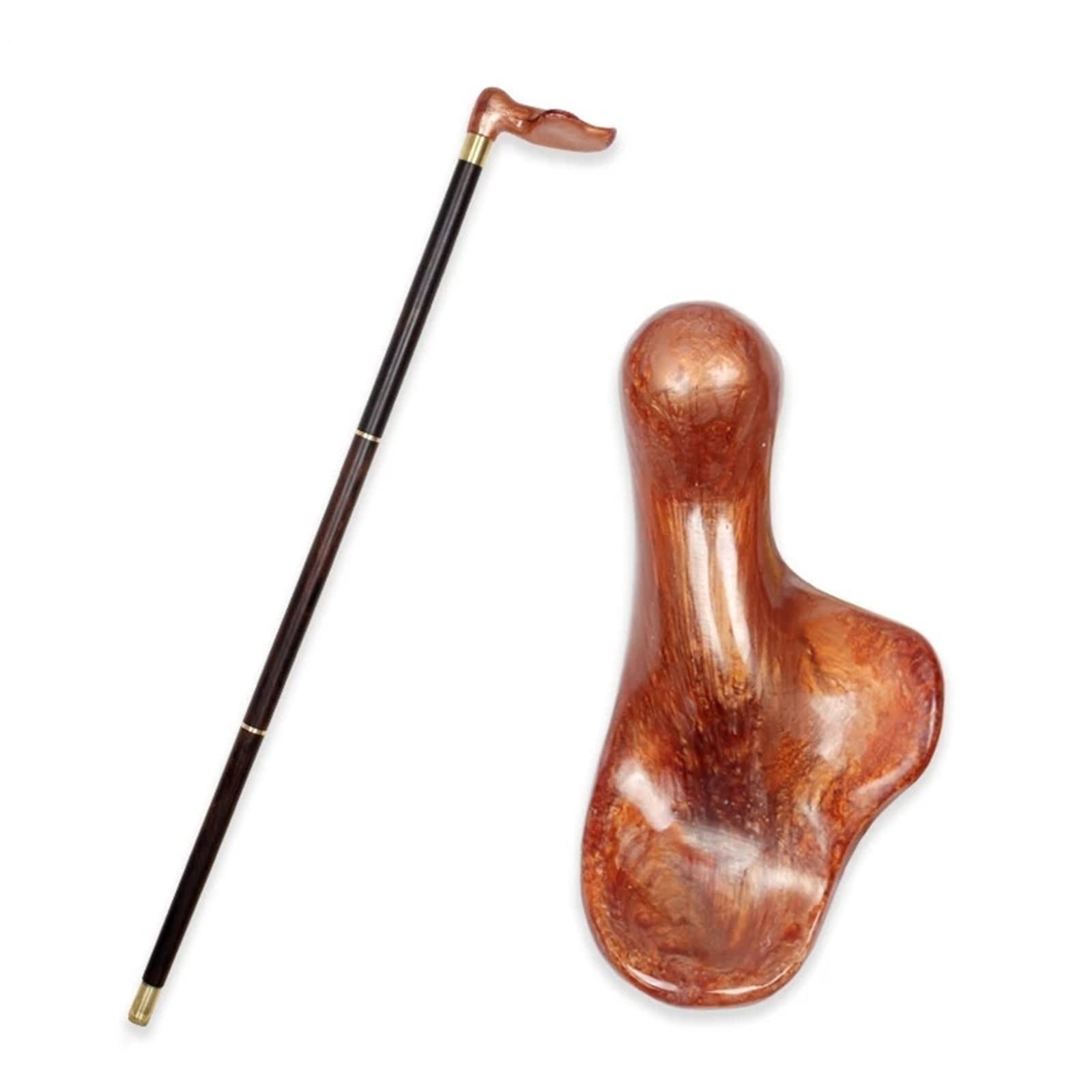 Bastoni da Passeggio Bastone Da Passeggio Con Manico In Resina Canne Di Legno Uomo Canna Decorativa sia per Uomini Che per Donne