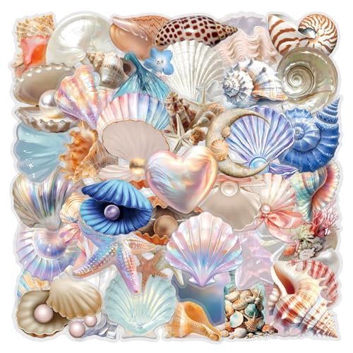60PCS Cartoon Conch Stickers Funny Sea Shell Stickers Teens