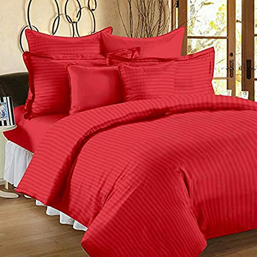 Sky Tex Plain Red Color 350 TC Cotton Soft Reversible Queen Size Double Bed Comforter (Size: 230x254 cm) (Buy This Comforter Get 1 N - 95 Masks Free)-image-20