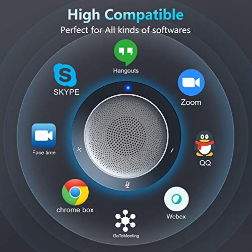 Kaysuda USB Speakerphone Microphone Altoparlante portatile per Skype Business di Microsoft Lync e altre chiamate VoIP, Webinar, telefono, Call Center