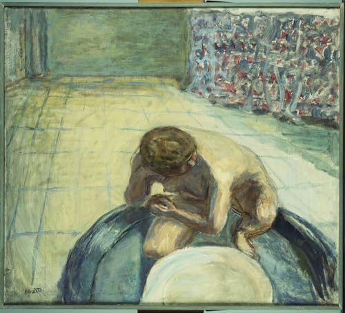 Toile Pierre Bonnard Femme au bain, impression portrait haut de gamme en format 60x90
