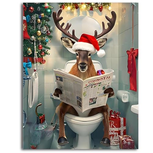 Gemozaic Christmas Paint by Numbers Kit for Adults, Deer Adults
