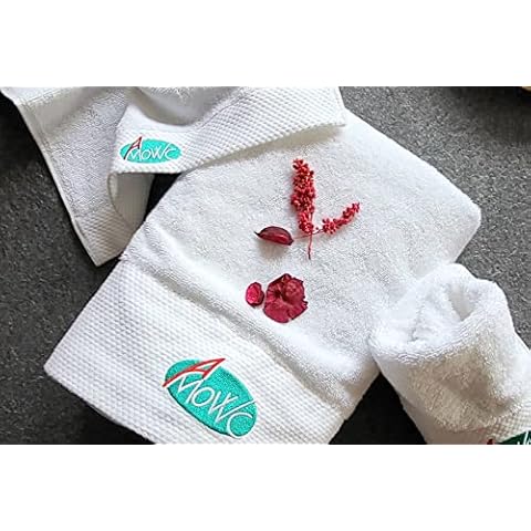 AMOWC Serviettes en Coton Blanc Cover