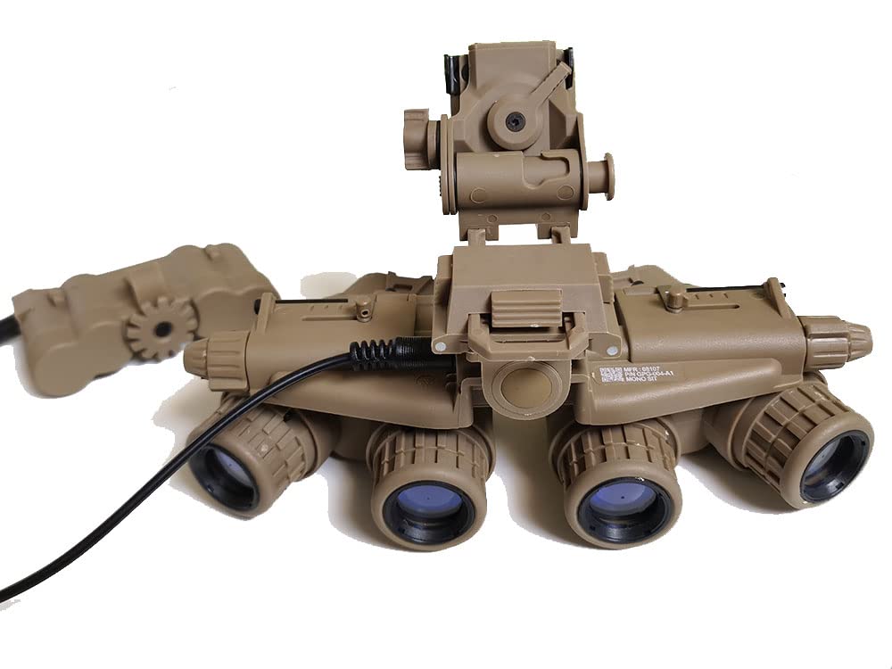 FMA GPNVG18 Lunettes de vision nocturne pour airsoft Paintball non fonctionnelles Modèle tactique Chasse Cosplay Dummy NVG L4G24 Support de casque en plastique (DE)