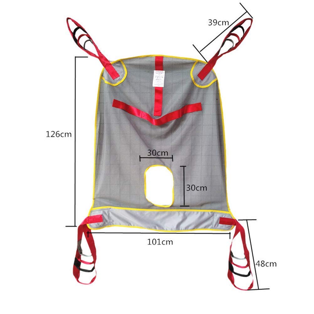 Cinturón de traslado para discapacitados, arnés de elevación de cuerpo completo para pacientes, arnés de transferencia resistente, arnés de elevación de poliéster impermeable, cómodo, reutilizabl