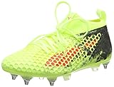 nike schraubstollen 11mm Herren Puma Herren Future 18.2 Netfit Mx SG Fußballschuhe, Gelb (Fizzy Yellow-Red Blast Black), 44 EU