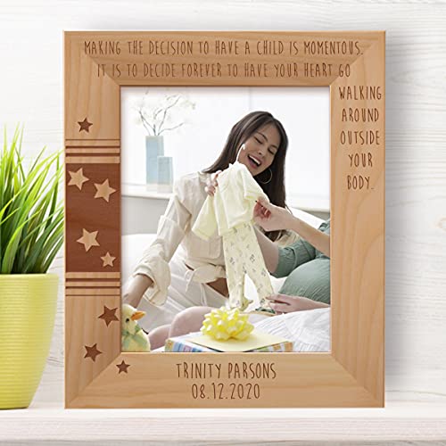 Making The Decision To Have A Child Is Momentous It Is To Decide Forever To Have Your Heart Go Personalized Wooden Frame 8