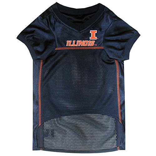image for Pets First NCAA College Illinois Fighting Illini Mesh Jersey for DOGS 