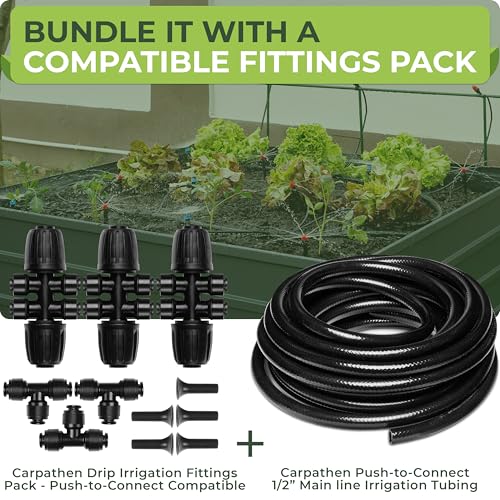 Carpathen 50 FT 1/2 Irrigation Tubing Mainline - Flexible Drip Irrigation Tubing Perfect for Push-To-Connect Garden Irrigation System, or as Blank Distribution Hose for Any Gardening Project by CARPATHEN - Image 7