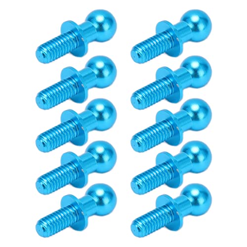 Metal Ball Screw Link Rod End for Tamiya TT01 TT02 RC Car, Aluminum Alloy Track Rods for Hobbyists (Blue)