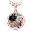0485 Rose gold pink diamond pendant & tennis chain