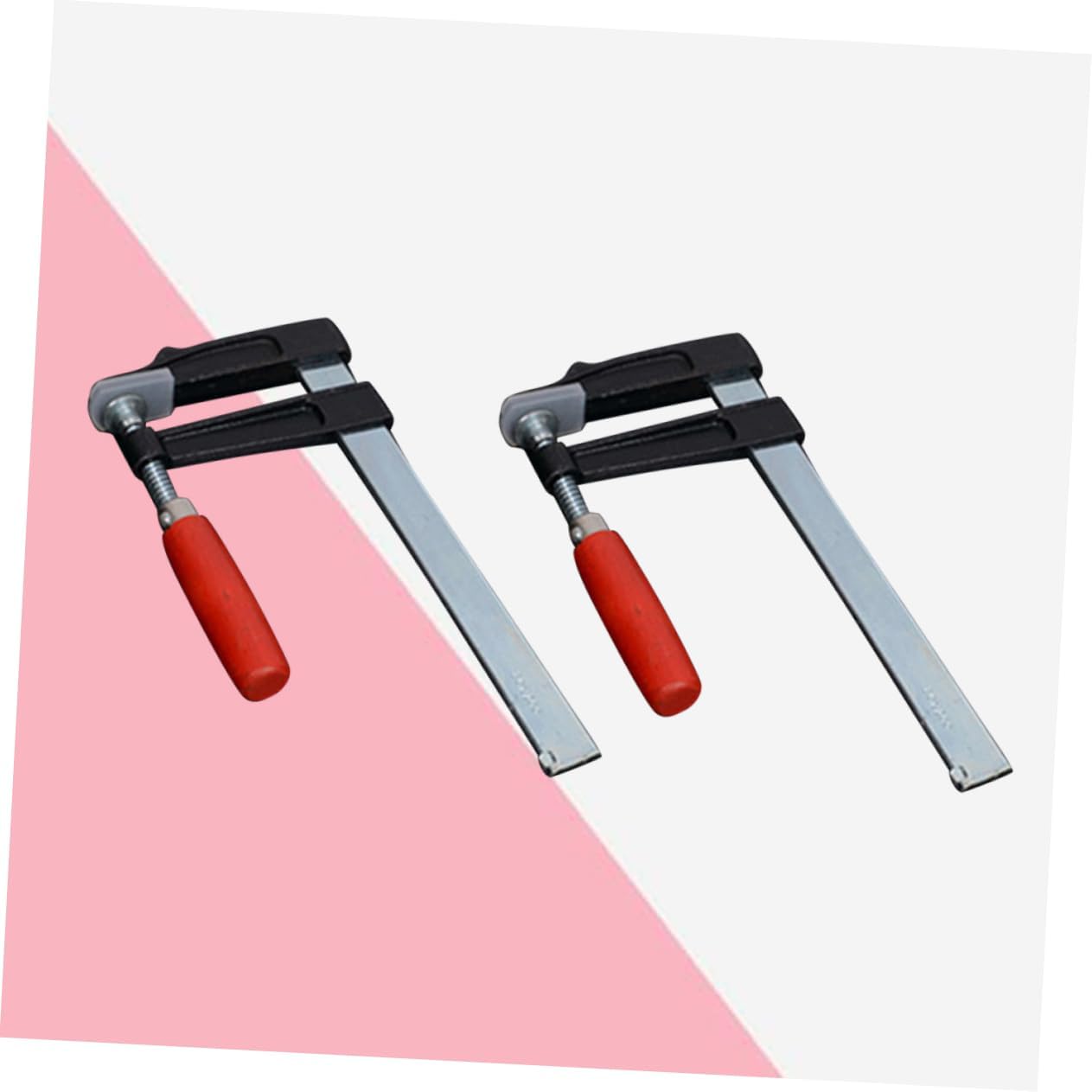 2pcs Heavy Duty F-shape Clamp Woodworking Tool Strap Clamps for Miter Clamping