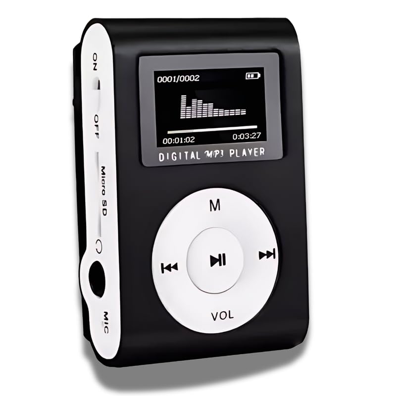 Image of DRUMSTONE ( Years End Sale with 10+6 Years Warranty ) Portable MP3 Music Player with Mini LCD Screen, Lightweight Design, 3.5mm Stereo Jack, Long Playback & Expandable Storage