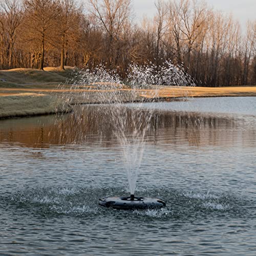HALF OFF PONDS Aqua Marine Floating Fountain with Large Float, (3) Spray Pattern Nozzles and 5,200 GPH Pump with 100\' Cord - AQF5200-100