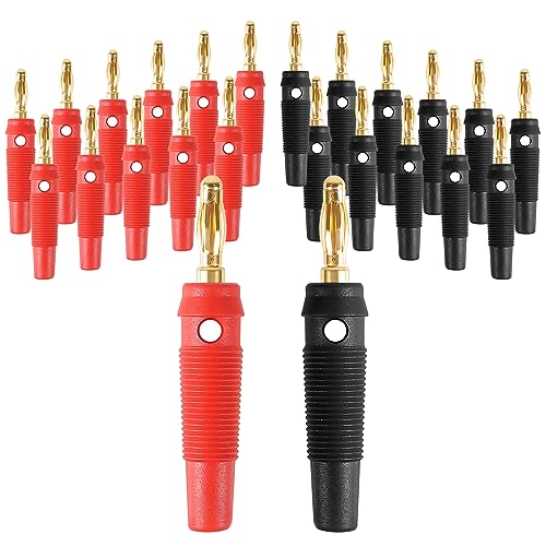 Conectores banana de 4 mm apilables para solucionar cortes de audio en altavoces de alta corriente