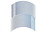 TOP Qualität und Optik SEITRONIC® GP Spitz 22 Zoll Felgenrandaufkleber, Felgenaufkleber in 3mm-15mm Dicke, Super Matt Blue (8 mm)