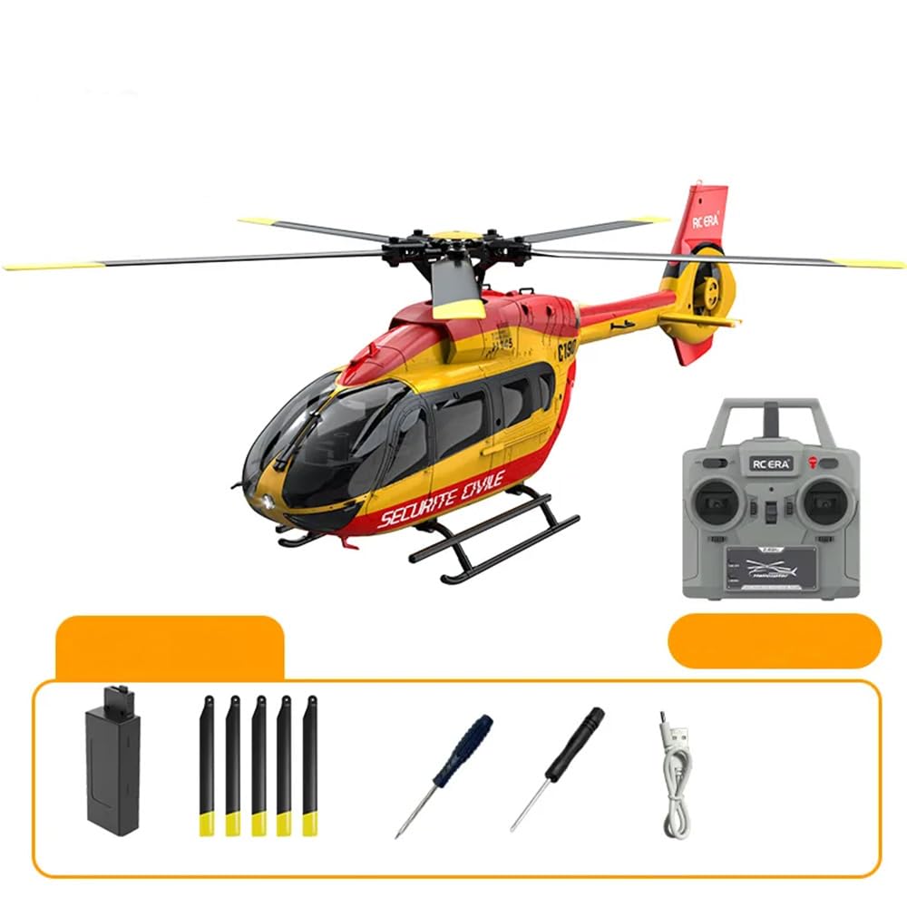 Torcster Hubschrauber H-145 gelb Brushless 6G 335mm RTF 2,4G Ferngesteuert 3D Anfänger Indoor Heli