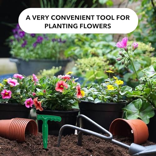 Bulb Planter & Dibber Tool – Durable ABS Plastic Seed Planting Dibber with 1-10 cm Depth Scale, Ergonomic Handle, Precise Soil Transplanter for Flower, Vegetable & Herb Gardening - Image 3