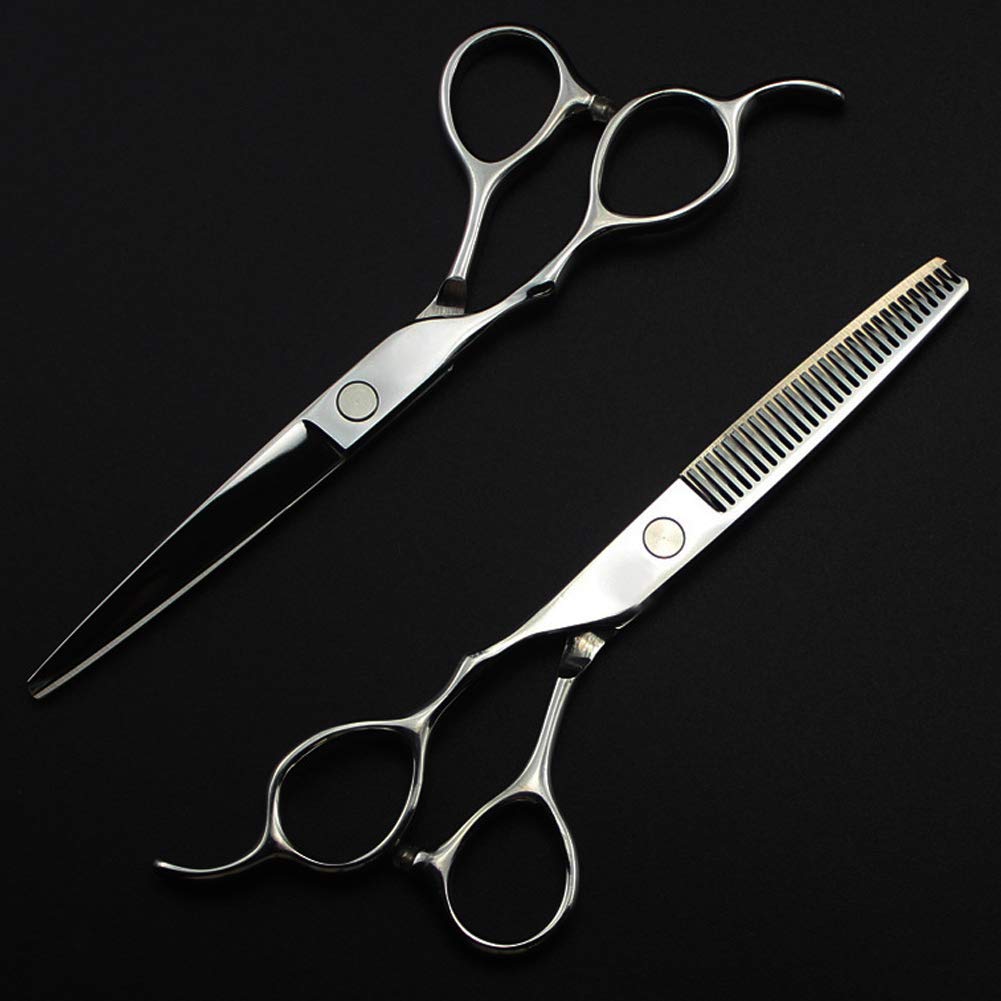 Ciseaux de Coiffure pour gauchers, kit d'outils Professionnels pour la Coupe de Cheveux à Domicile.