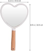 Vista 2 de Beaupretty Espejos de mano en forma de corazón, espejo de mano, espejos de maquillaje de viaje, espejos de mano con mango espejo cosmético