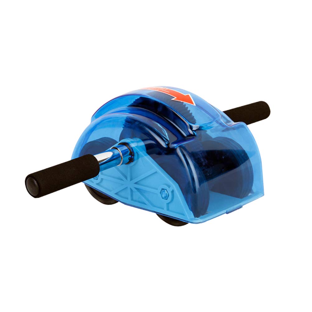Vierrädriger Bauchroller mit Zubehör, Blau, Abs und Pp