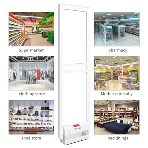 Aoeeki Retail Anti-Theft Equipment Kit,Security Tags Sensor 58Khz Systems Sound Red Light Alarm With 100Pcs Clothing Security Tags Magnet Tool Protection Of Supermarkets Clothing Stores Toy Stores thumb #2