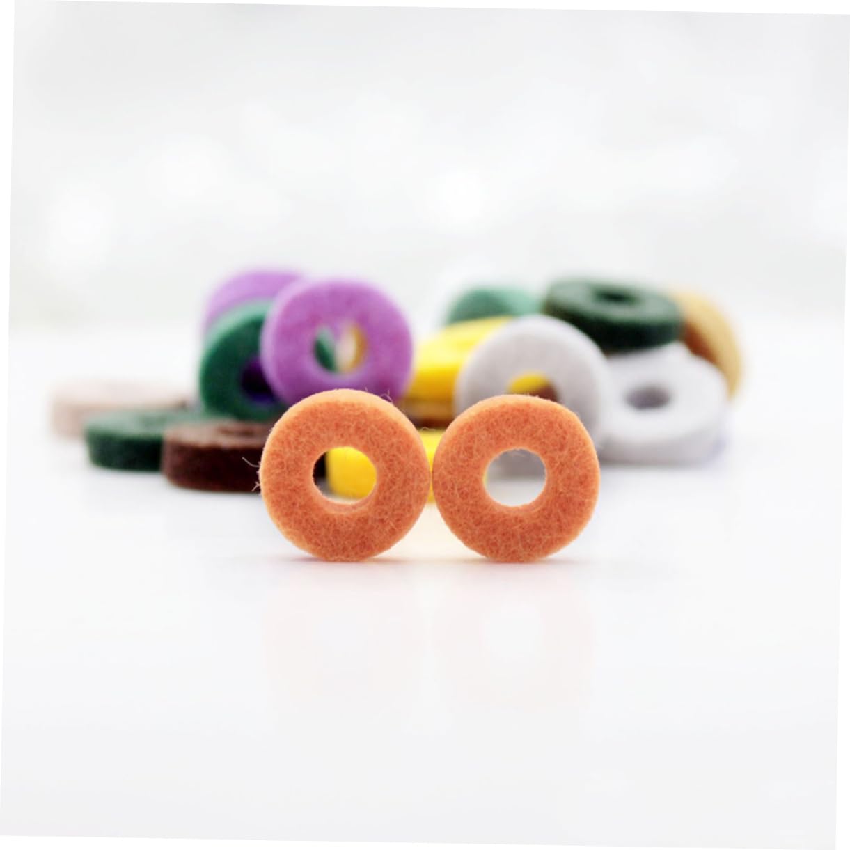 ibasenice Drum Kits 20 Pcs Felt Washers for Drum Mute Pad Cymbal Felt Pads Protect Your Instrument Finish