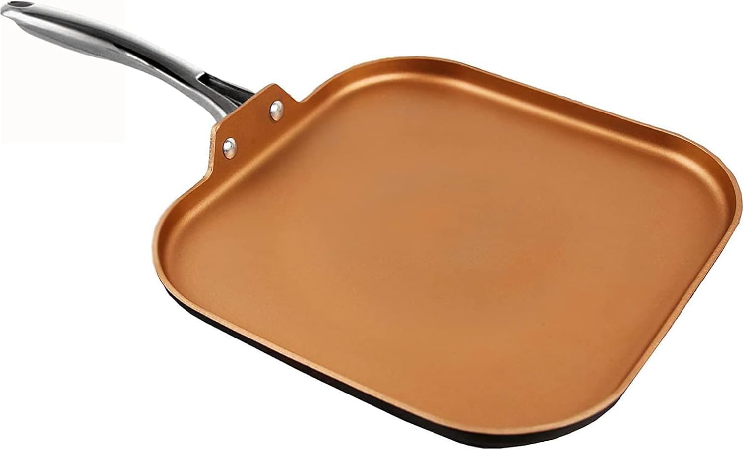 FELAMP 11 Inch Copper Grill Pan NonStick Square Griddle