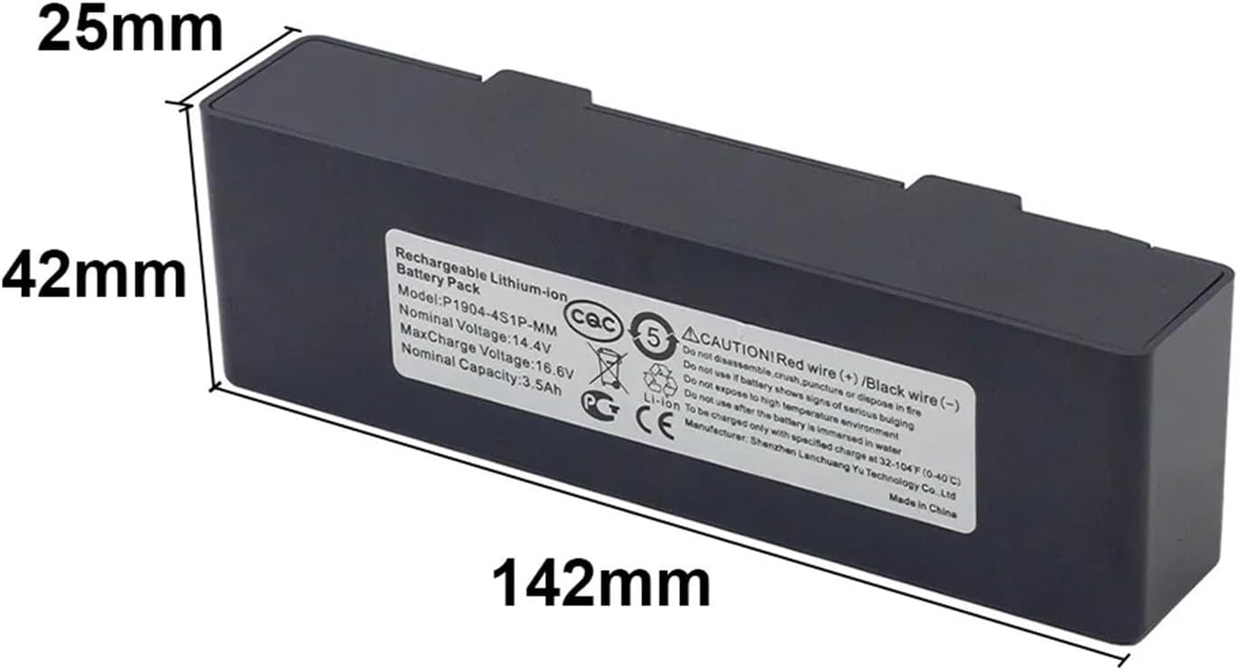 Vacuum Cleaner Accessories, Compatible for Xiaomi Mijia 2S Robot Vacuum, JX37 Vacuum Cleaner, 14.8V 2600mAh Rechargeable Battery, Long Lasting High Capacity Replacement Power Pack ﻿(3500MAH)
