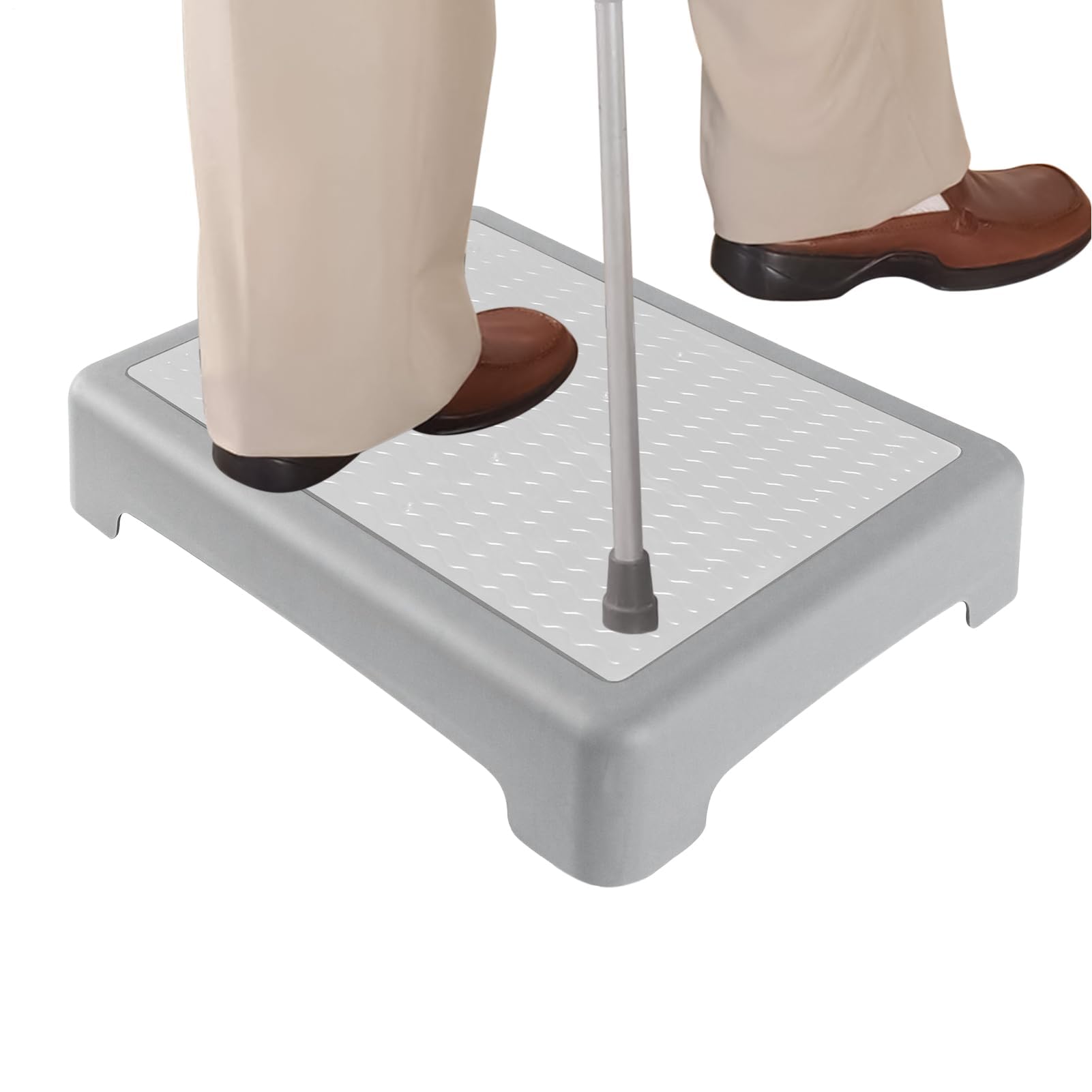 Tritt Hocker für Senioren & Kinder - Rutschfester Tritthocker für Bad Dusche Küche & Bettseite - Sicherer Schritt-Hocker für Zuhause Anti-Rutsch Design