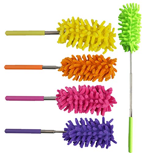 AKH® Microfiber Extendable Feather Duster | 94CM Flexible 360 Degree Rotating Washable | Microfiber Duster for Home Office Car Cleaner